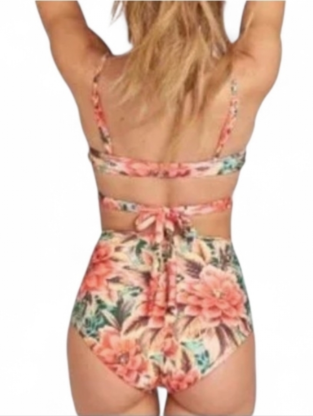 MUMU MERMAID X REVOLVE Ryder Tropical Wrap Around Bikini Top & Bottoms - Small